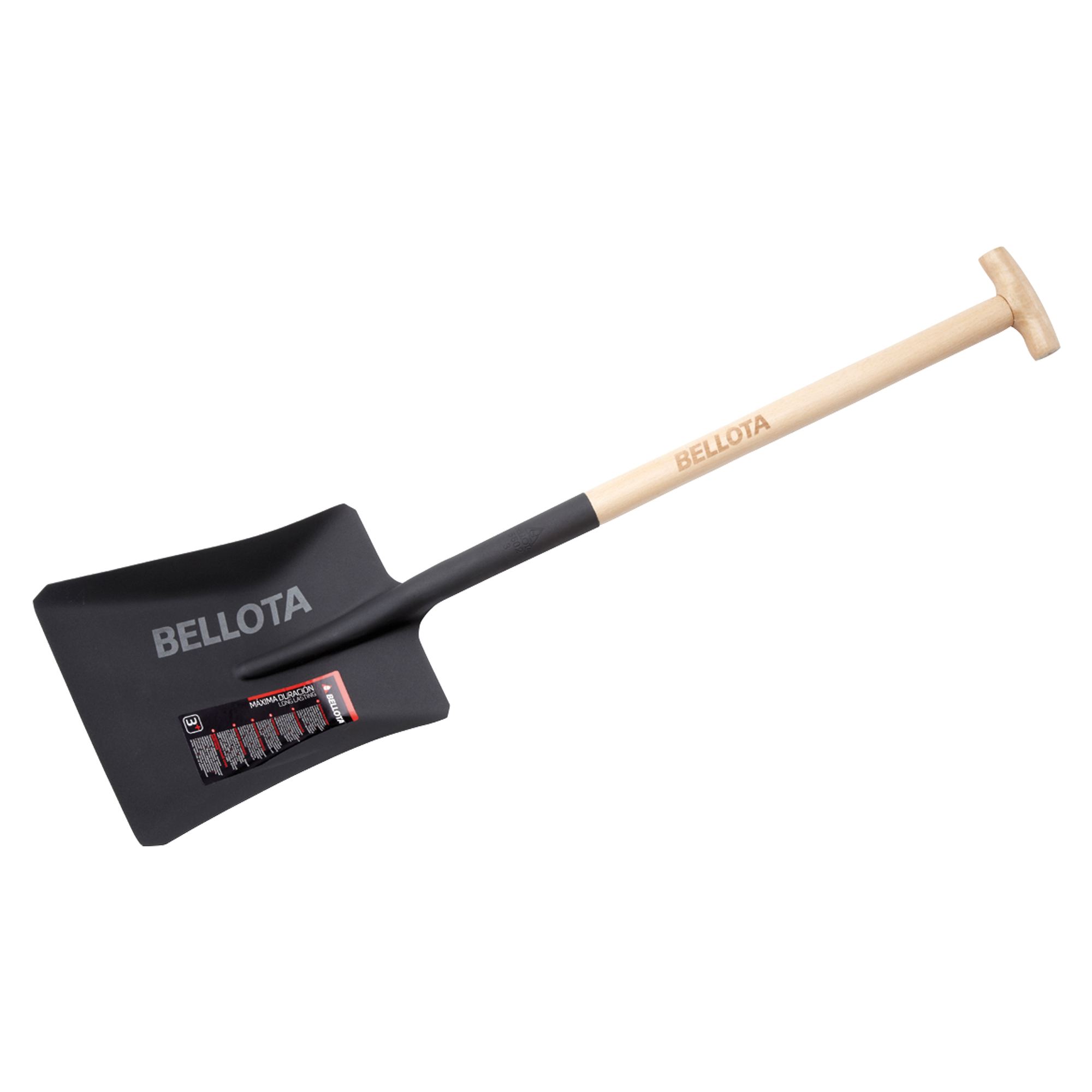Pala cuadrada con mango muleta de madera de haya PEFC 265 mm / 55023M 1 Pala cuadrada con mango muleta de madera de haya PEFC 265 mm / 55023M